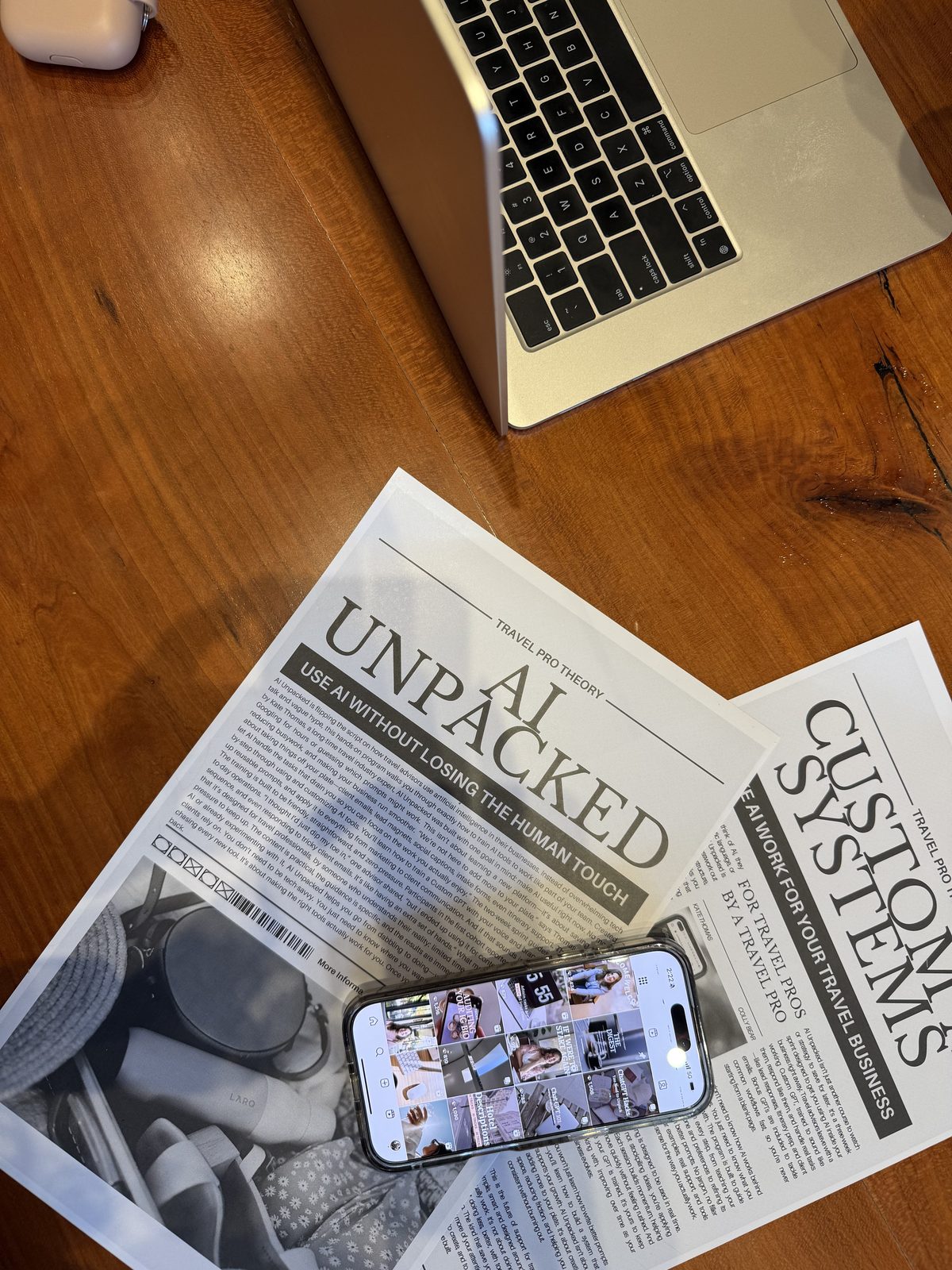 AI Unpacked flatlay